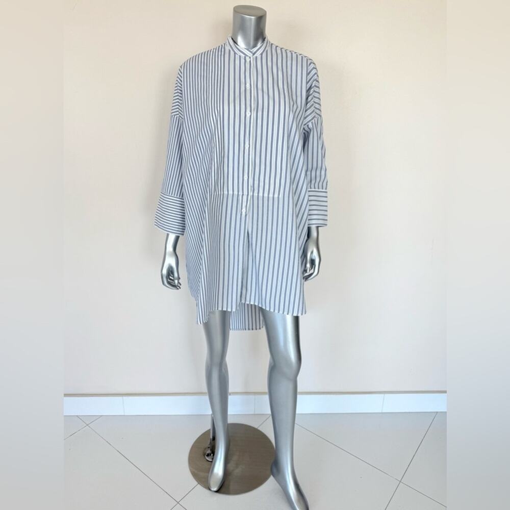 JIL SANDER women oversized striped blouse size 36IT Authentic Retail 1200$